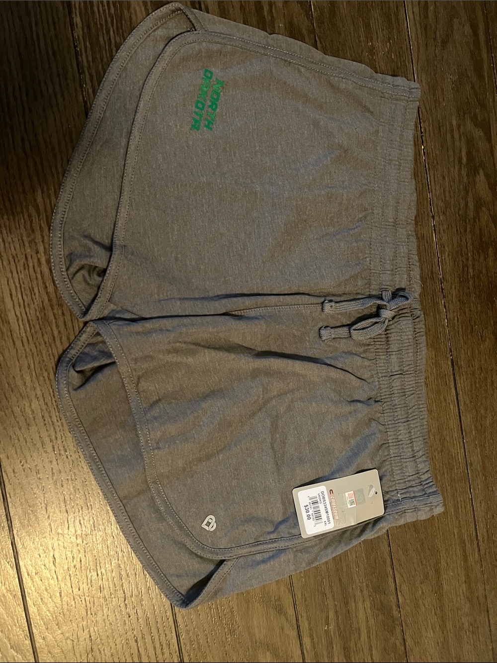 Gray Athletic Shorts with North Dakota logo